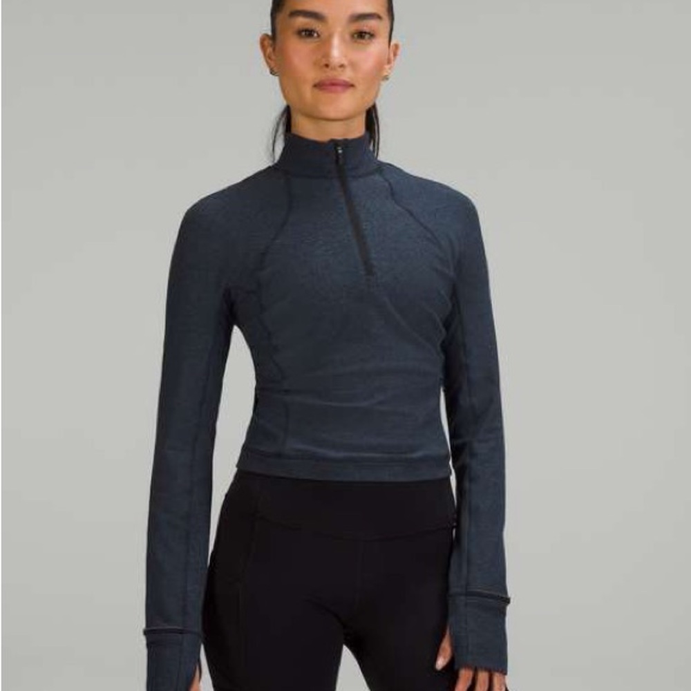☺️SOLD☺️ Lululemon Athletica Fitted Gray Long Sleeve Top